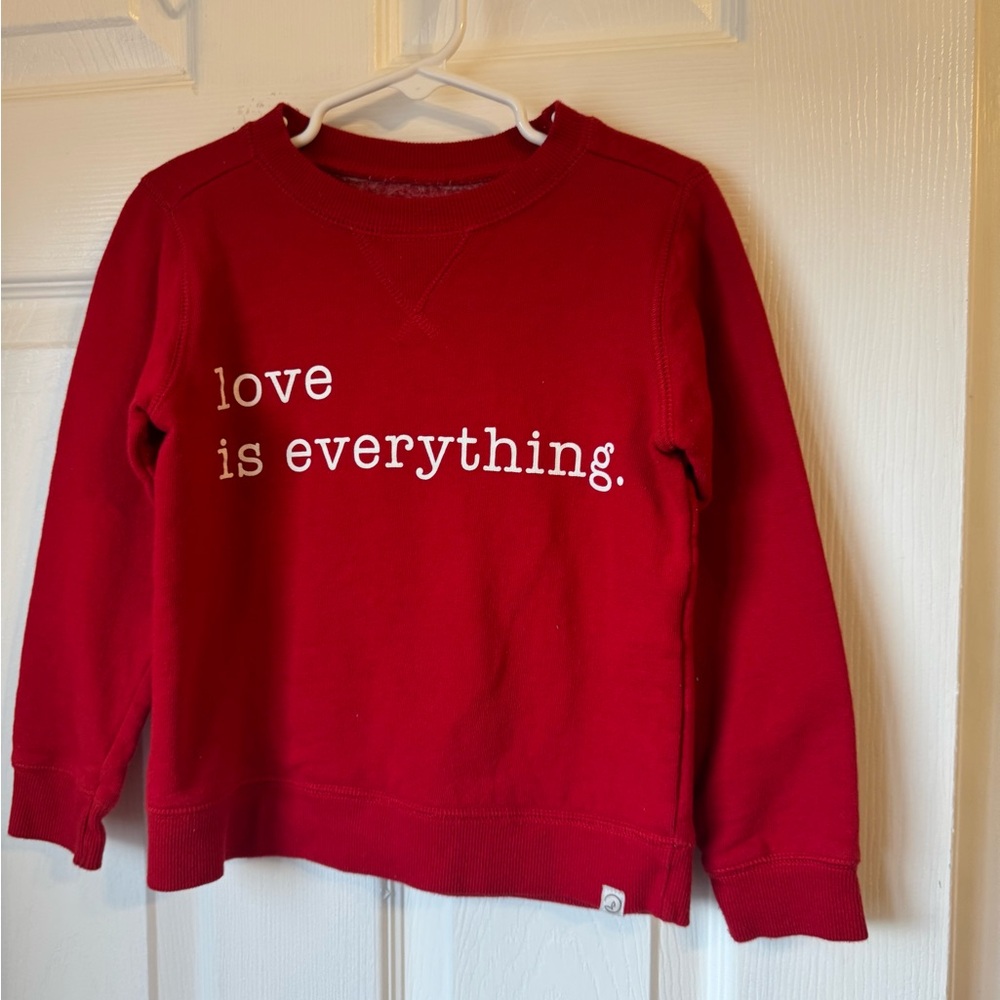 Red Kids Sweatshirt - Love is Everything